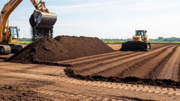 Поднятие участка торфом
