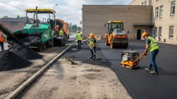 Асфальтирование дорог дворов