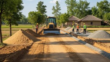 Строительство поселковых дорог