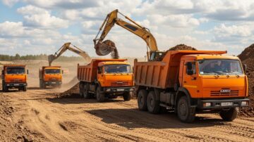 Вывоз грунта камазами