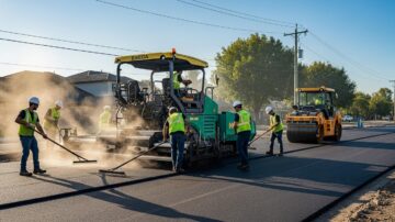 Укладка асфальта на территории